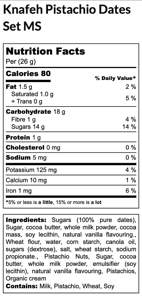 Knafeh Pistachio Dates Set